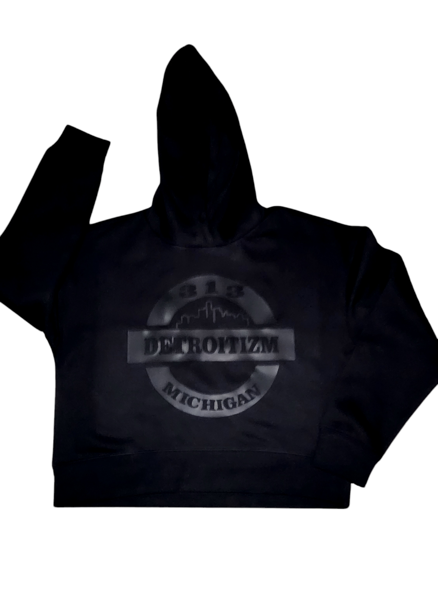 Detroitizm Blackout Classic women's Crop Hoodie